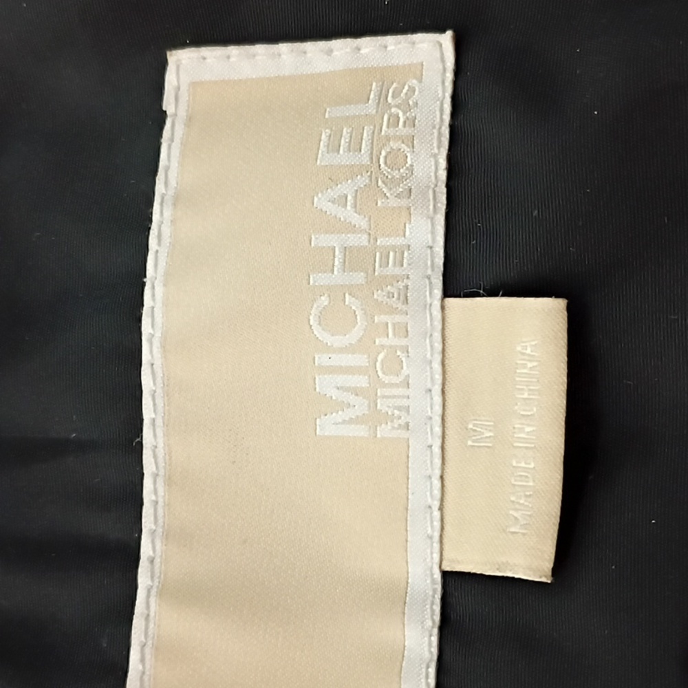 Michael Kors Black Quilted Utility Jacket.pit To Pit 20" Very Good Condition. - Picture 7 of 12